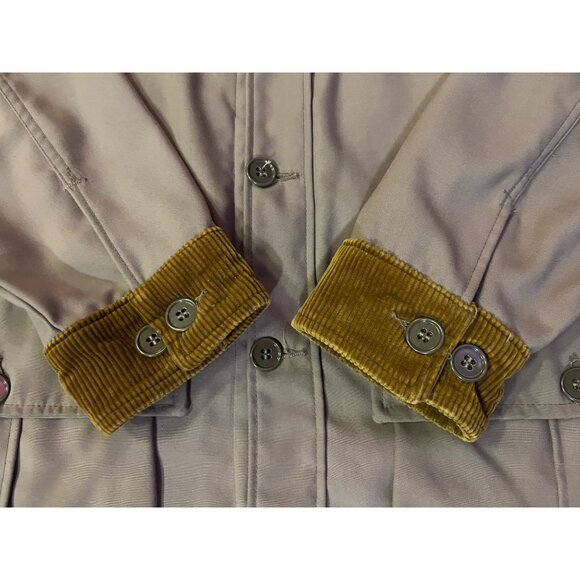 Vintage 10-X Hunting Jacket Liner Men’s L Corduroy Suede Shoulder Utility USA - Picture 5 of 16